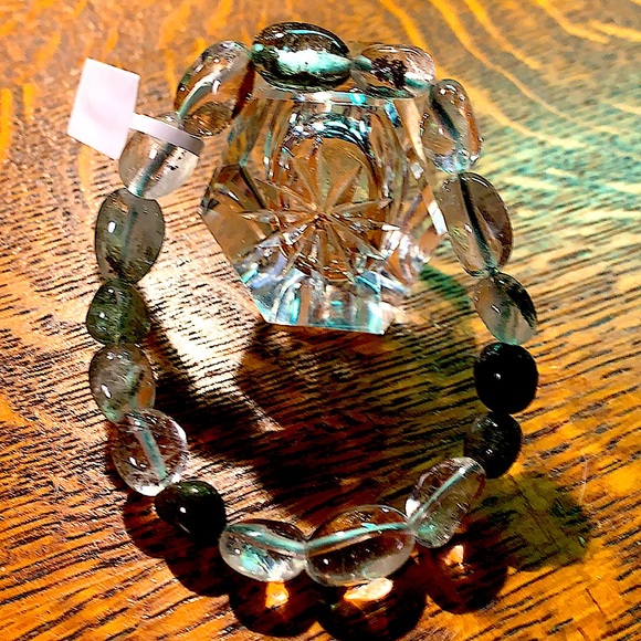 PHANTOM QUARTZ NUGGET BRACELET STRETCH NEW HEALING STONES - Picture 5 of 5